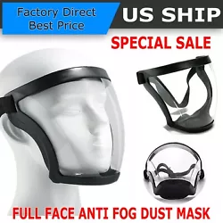 Full mask - transparent, lightweight, comfortable and breathable, it is very suitable for. - The reusable large glass...