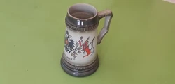 Très belle chope ancienne en céramique Randanbeu Germany Alt Ostereich.