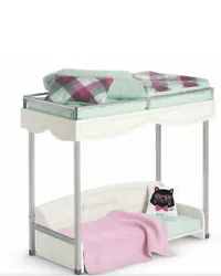 Dolls will love hosting friends with this fun and practical bunk bed set.