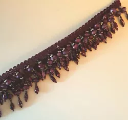 1 mètre de frange de perles pour loisirs créatifs. ou restauration lampe.