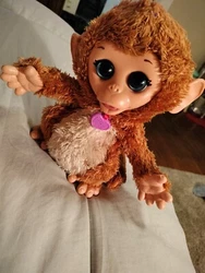 FurReal Friends Monkey Baby Cuddles Moves Pet Plush Interactive Toy.