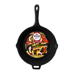 This heavy cast iron skillet is a durable tool that you can use for all of your stove-top cooking in the kitchen. This...