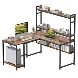 Applicable Room and Function: Can be a computer desk, study desk, gaming desk. Modern Design : Cubicubi L Shaped desk...