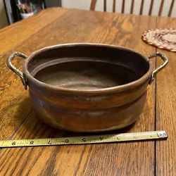 Vintage copper potMade in turkeyMeasures handle to handle 9 1/4”Side to side 6”4” deep