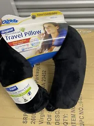 Cloudz Microbead Travel Neck Pillow - NEW - Black.