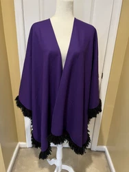 Harve Bernard purple wool blend Shaw/shrug/poncho. 60” total wrap size and 28” long. Smoke free home.