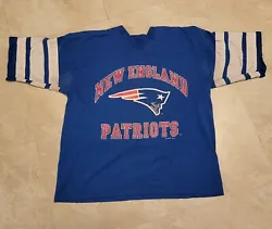 Selling Vintage 90s 1993 New England Patriots NFL Football Coates Jersey Single Stitch T Shirt. Its tag has been cut so...
