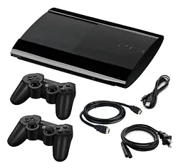 👍 - Select up to 500GB of internal storage. ✅ - Disc feeder. 👍 - Authentic PlayStation 3 Slim console black....