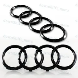 AUDI Front Grille + Rear Trunk Emblem Set   100% Brand New Never Used or Installed High Quality Euro Ring Made of ABS...