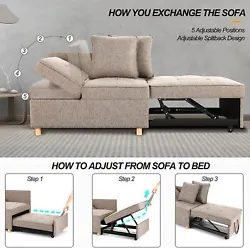 Folding Sofa Bed 4-in-1 Multi-Function Sleeper Chair Single Recliner. 4-IN-1 Multi-function mode: The versatile chair...