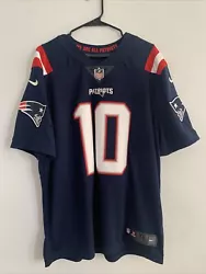 NE Patriots Mac Jones #10 Jersey Size XL Blue StitchedFree Shipping. Item is preowned, please refer to photos for...