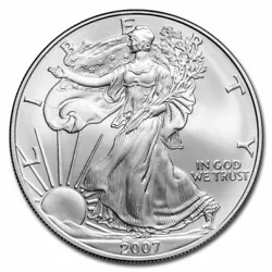 (1 oz) American Silver Eagle * Straight from the Mint tube * Random years * Uncirculated American Eagles * Handled with...