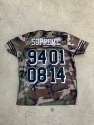Supreme SS14 20th Anniversary Championship Years Camo jersey. Size XL (best fits a L)Chest: 23.5Length: 30.5