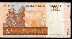 Billet Madagascar 2500 Francs 2004.