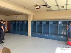 Athletic Lockers. The open front and perforated sides allow for full ventilation, with a large dedicated storage area....