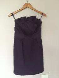 Size small from anthropology by Deletta. Three large pleated fabric at the chest area. Length of dress 30