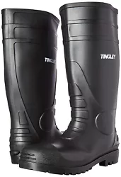 Tingley 31151 Pilot Black Waterproof PVC Plain Toe Mud & Dirt Boots, Size 7-13. Injection molded construction for 100%...