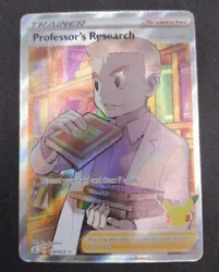 Pokémon TCG Proffesors Research 024/025 Celebrations 25th Full Art Trainer NM.