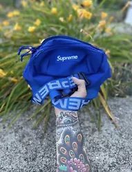 Waist Bag Supreme SS18 Fanny Pack Brand - BLUE. Used once Authentic