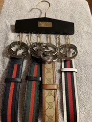 (4) mens gucci belts - size 120/48. 100% authentic - you can always tell the real from the fake by the soft expensive...