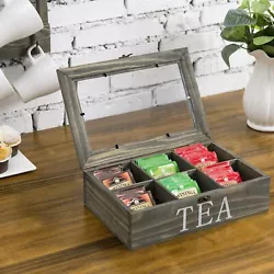 MyGift Enterprise LLC. TEA is displayed in bold white lettering on the storage chest to add to its decorative appeal,...