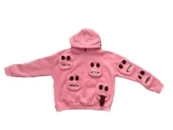 Limited Edition Syckli Multifaced Hoodie Pink Black Size L Style Celebrity. Each hand-sewn face is a pocket you can zip...