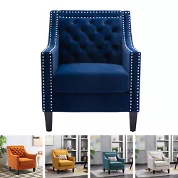 Stylish Mid Century Velvet Accent Armchair, will stand for style forever. Smooth Lines combined with button tufted...
