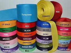 (Of 1 Color Grosgrain Ribbon. 100% Polyester Grosgrain Ribbon. 5 Yards of One Color of. You pick the Sizes and Colors...
