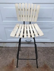 Very solid, but the wood could stand to be refinished. Due to size, these will be local pickup only, sorry.