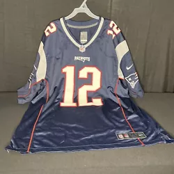 NFL On Field Nike Tom Brady #12 New England Patriots Unisex Jersey Size XL(EUC). Only worn a couple times, like new.