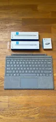 Genuine Microsoft Surface keyboard cover (Model 1725), TWO pen stylets (Model 1776), and pen tip pack lot FOR...