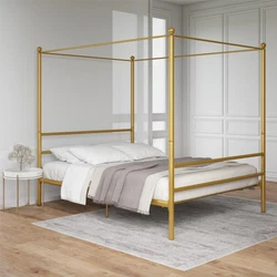 The Mainstays Canopy bed is an eye-catching piece with a modern design that will make perfect centerpiece for your...