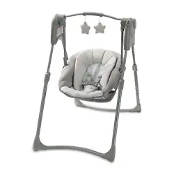 The Graco Slim Spaces Compact Baby Swing allows you to experience the space-saving benefits of a compact baby swing...