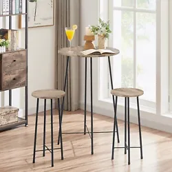 1 x Table + 2 x Stools. [Compact Design]-- This dining table set has such a compact size that it doesnt need much space...