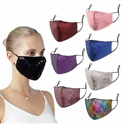 Fashionable Sequin Mask: glitter and sequin mask to keep you stylish on the new normal. Easy to breathe and...