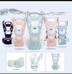 (type A) Baby Carrier Ergonomic Infant Carrier with Hip Seat Kangaroo Bag Soft Baby Carrier Newborn to Toddler 7-45lbs...