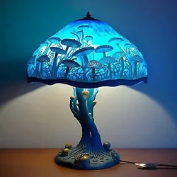 [【Colored Resin desk lamp] When the lamp is turned on (with three built-in button cell, no need to plug in), the...