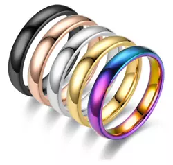 4mm Plain Stainless Steel Inlay Stackable Ring. Ring width: 4mm. Material: Stainless steel. 100% new and high quality.
