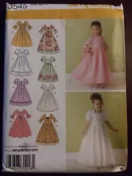 Uncut Simplicity 3545 Sew Pattern Flower Girls Party Princess Wedding Special Occasion Dress sizes 5, 6, 7, 8. It sure...