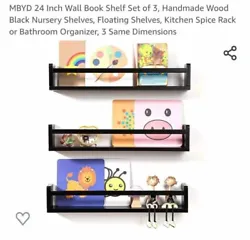Add a touch of elegance to your home with the MBYD Wall Shelf Set. This set of 3 wall shelves comes in a sleek design...