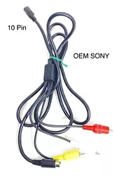 OEM 5ft AV A/V TV Audio Video Cable Lead Cord For Sony 10 Pin Camcorder Handycam. OEM branded Some signs of use but...