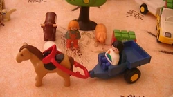 Playmobil 123 : 6620 : enfant, Charrette, animaux. État : Occasion Service de livraison : Livraison en Relais...