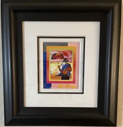 Peter Max Umbrella Man on Blends Iconic Suite painted in 2005. Sight size is 10