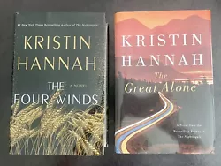 Kristin Hannah Large Print Lot - The Great Alone & The Four Winds, Hardbacks. Please see pictures of actual books. Very...
