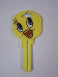 This is a Looney Tunes Tweety Bird Kwikset house key blank. This would make a great gift for the Looney Tunes or Tweety...