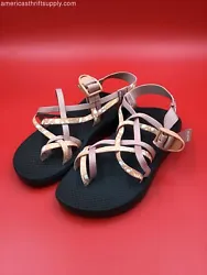 Style: Strappy. Type & Color: Sandals, Multicolor. Condition of item is as pictured. Size: 8 as marked on shoe. We do...