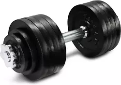 Color G. 52.5LB Dumbbell Single. - Cast iron weight plates with powder coated are durable. - Four star lock collars...