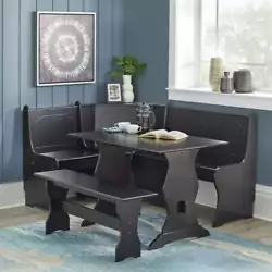Create extra space and a cozy area to dine and relax with this stylish nook corner dining set. Coordinate with your...