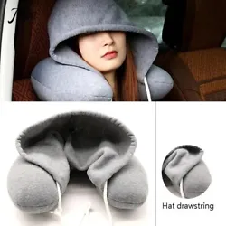Travel Pillow Hooded U-Shaped Pillow Cushion Car Office Airplane Head Rest Neck Pillow Travel Pillow Accessories