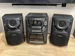 Panasonic 5-CD Change Dual Tape Aux Stereo System SA-AK22. Tested and in excellent condition. Sounds amazing. The unit...